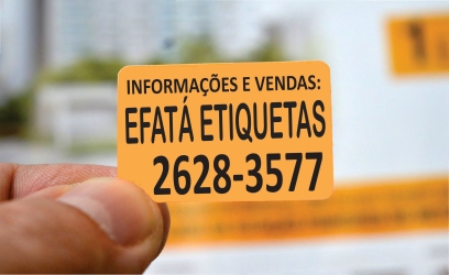 ETIQUETAS CORRETAGEM MINI COR LARANJA