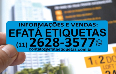 ETIQUETAS CORRETAGEM 32X99 MM COR AZUL