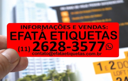 ETIQUETAS CORRETAGEM 32X99 MM COR VERMELHO