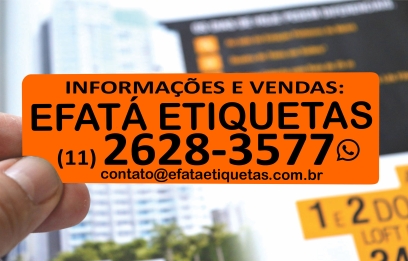ETIQUETAS CORRETAGEM 32X99 MM COR LARANJA