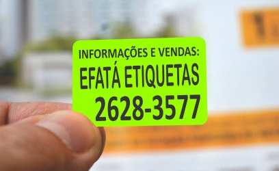 ETIQUETAS ESPECIAIS CORRETAGEM 23X34 MM VERDE FLUORESCENTE
