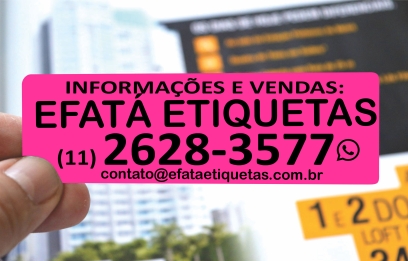 ETIQUETAS CORRETAGEM PADRÃO 25X70 ROSA FLUORESCENTE