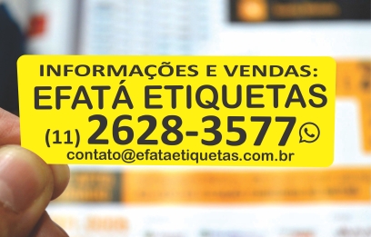ETIQUETAS PADRÃO CORRETAGEM 25X70 MM COR AMARELO