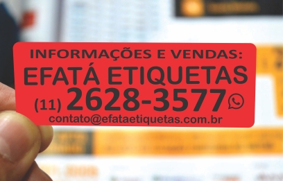 ETIQUETAS PADRÃO CORRETAGEM 25X70 MM COR VERMELHO