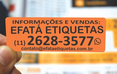 ETIQUETAS PADRÃO CORRETAGEM 25X70 MM COR LARANJA