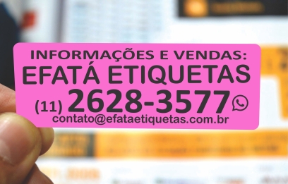 ETIQUETAS PADRÃO CORRETAGEM 25X70 MM COR ROSA